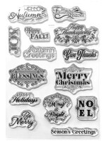 Elizabeth Craft Design Stamp, Seasonal Sentiments