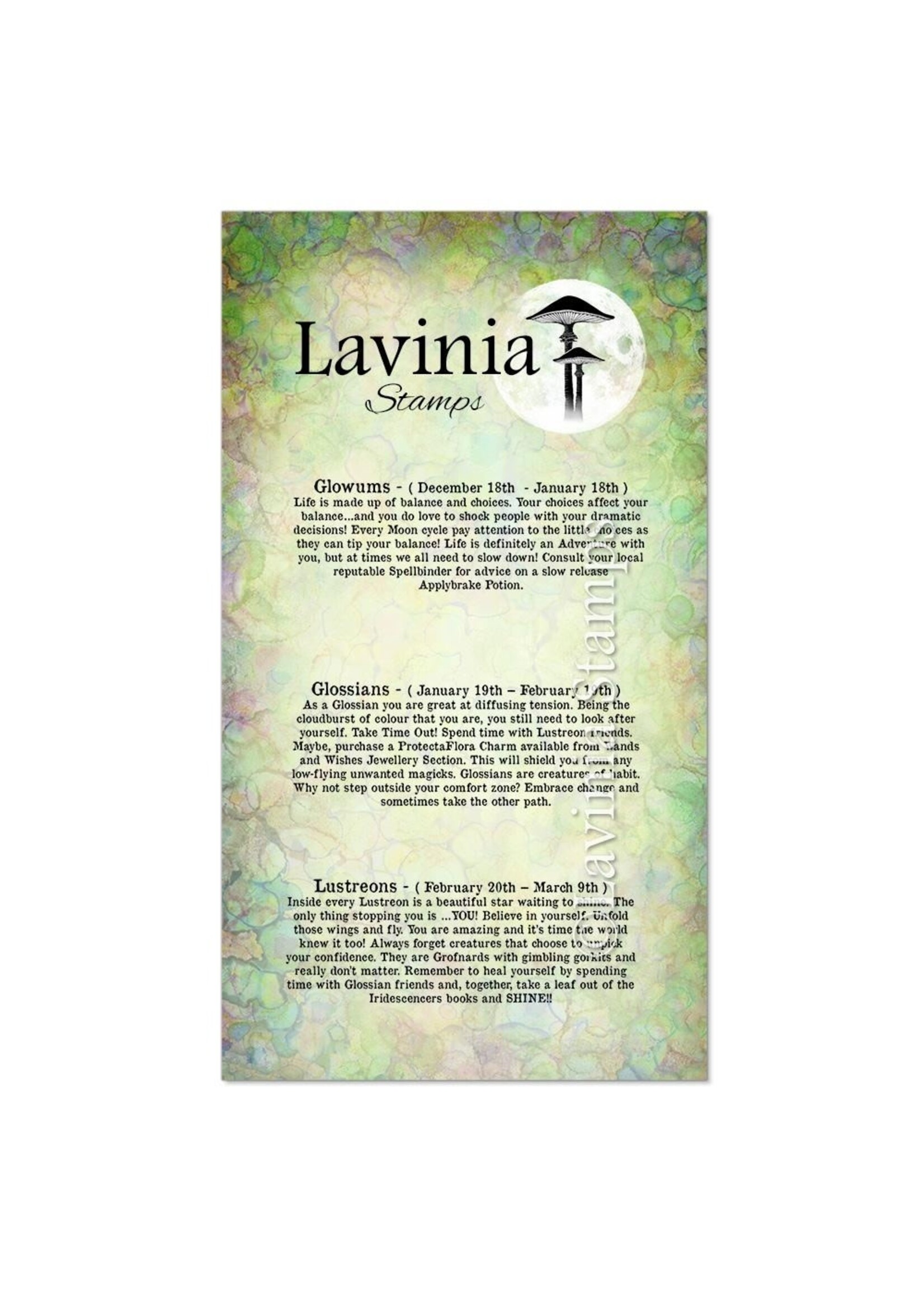 Lavinia Lavinia Stamp, LAV829 Crystal Signs