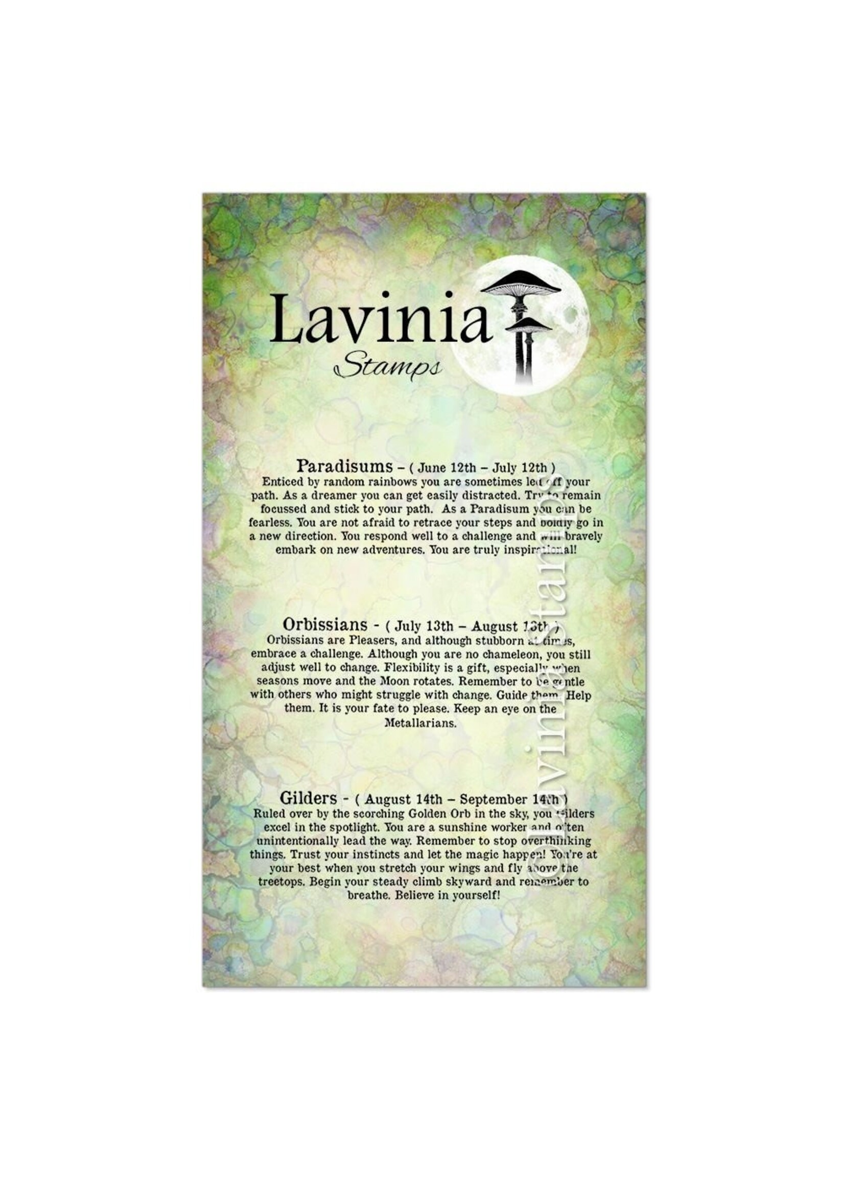Lavinia Lavinia Stamp, LAV831 Spirit Signs