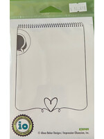 Impression Obsession Cling Stamp, Heart Notepad