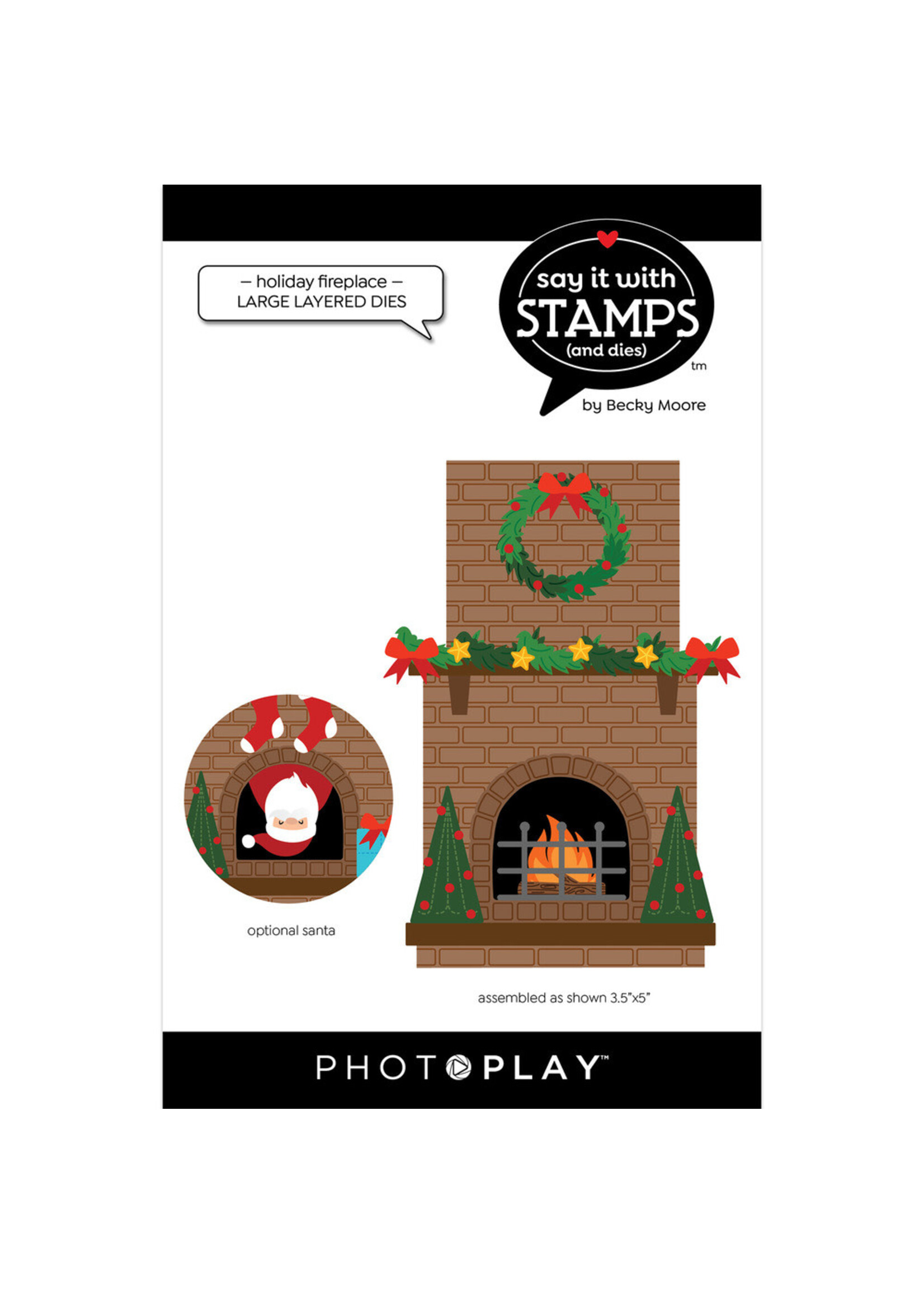 PhotoPlay SIS Die, Holiday Fireplace
