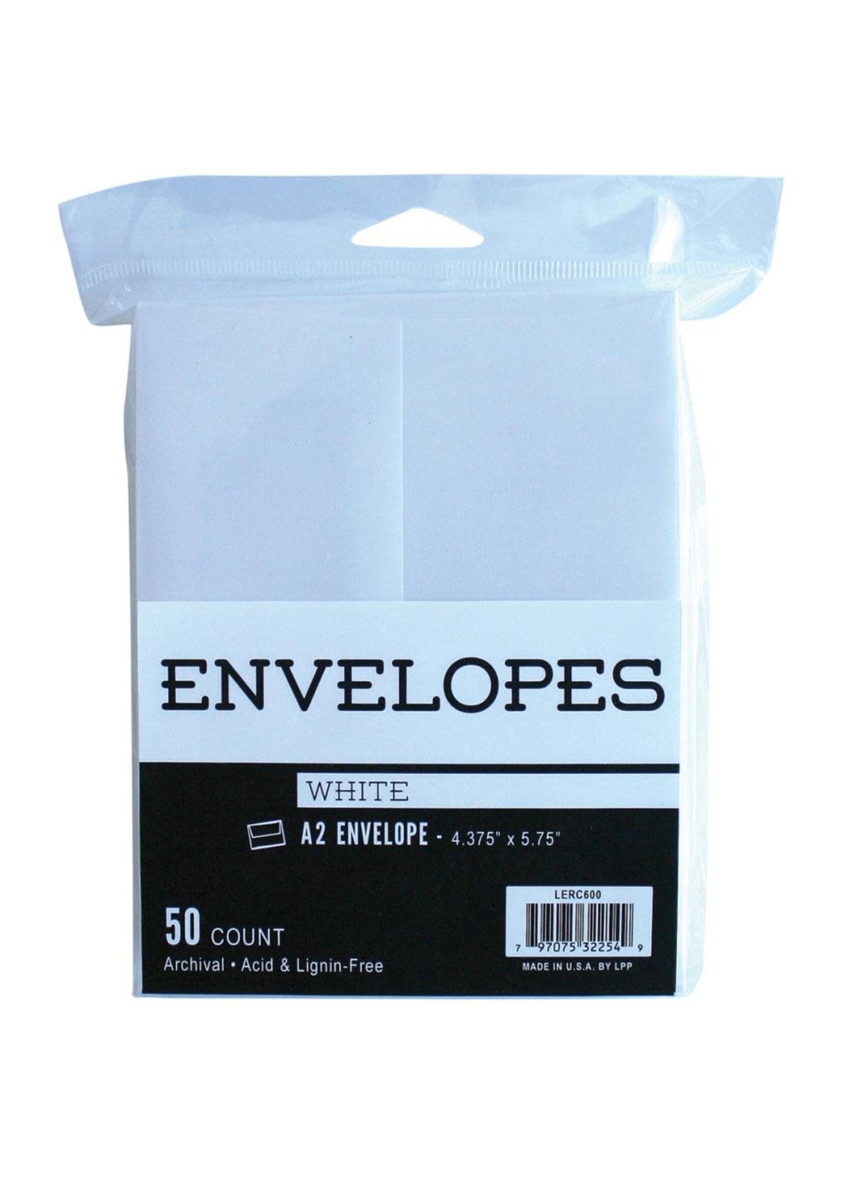Leader A2 Envelopes, White (50 count)