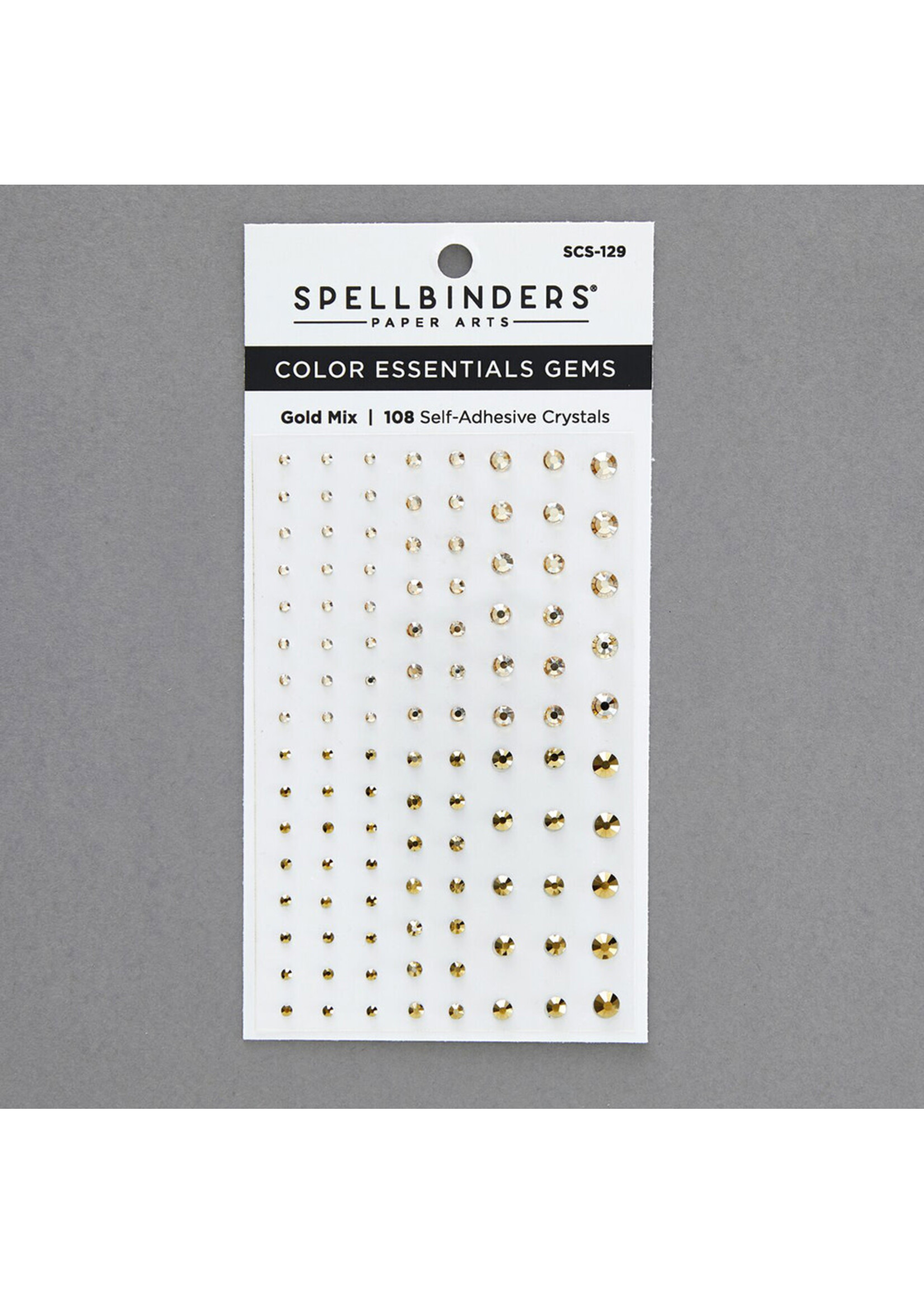 Spellbinders Self-Adhesive Gems, Gold Mix