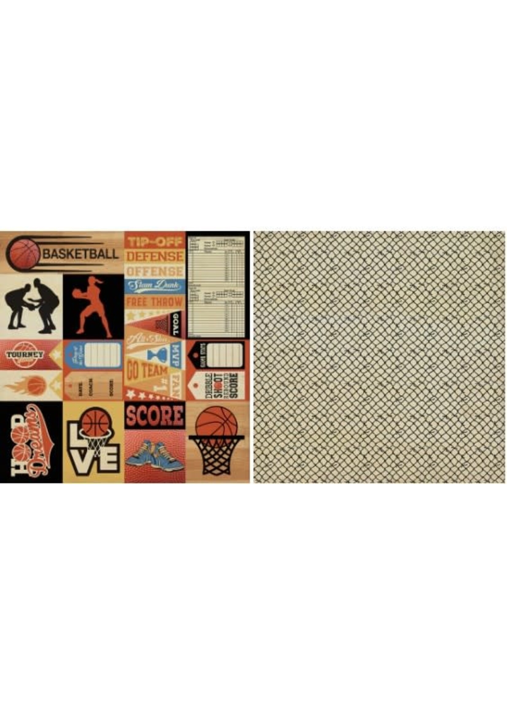 Authentique 12x12 Paper All-Star Basketball Sentiments