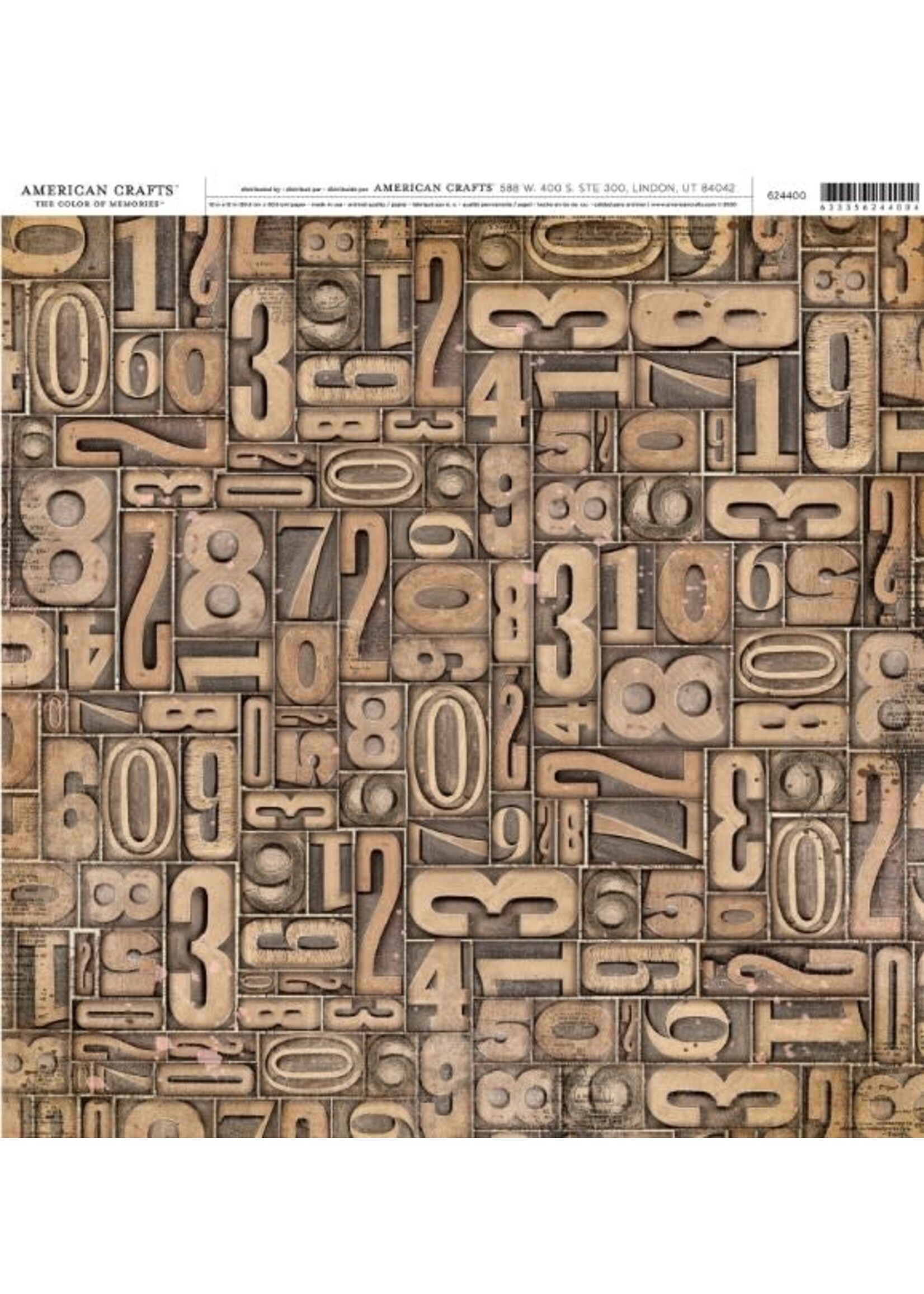 American Crafts American Crafts 12x12 The Color of Memories, Numbers