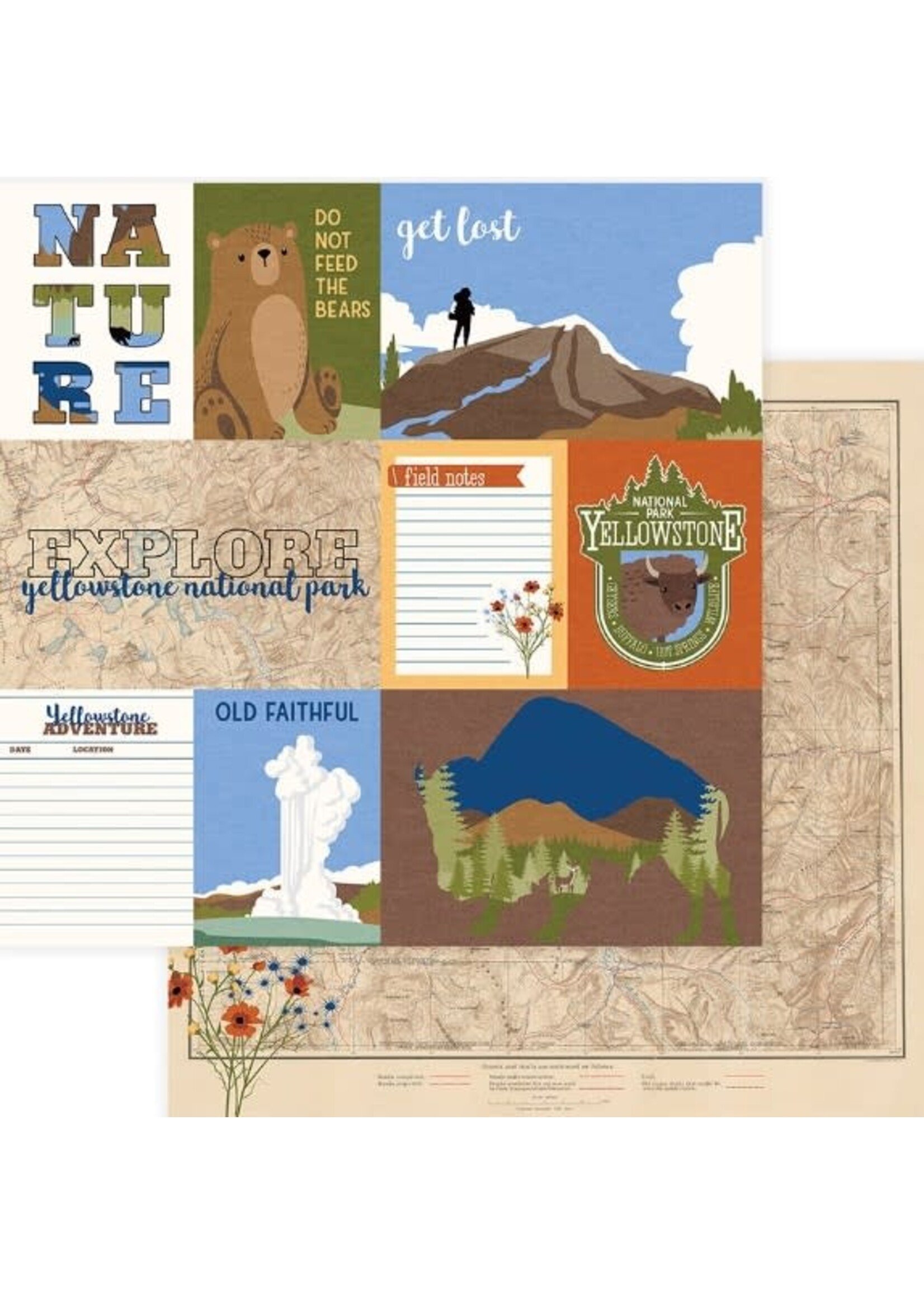 PhotoPlay PhotoPlay 12x12 National Parks Yellowstone, Old Faithful