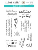 Spellbinders Holiday Quotes Clear Stamp Set
