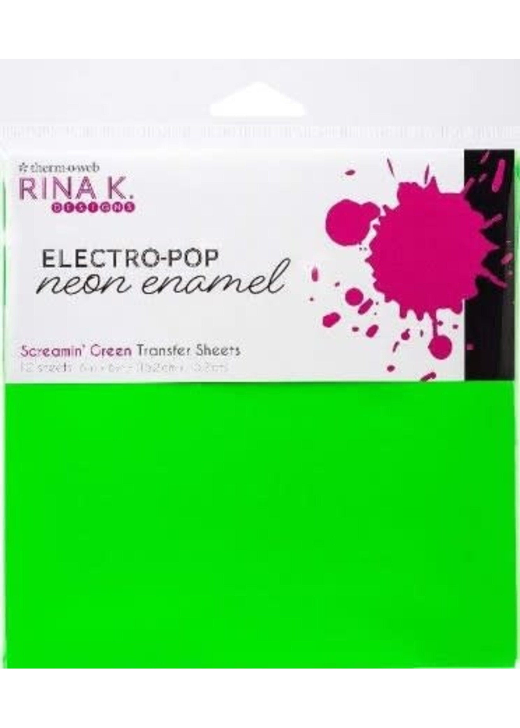 Gina K Rina K Electro-Pop neon enamel, Screamin' Green