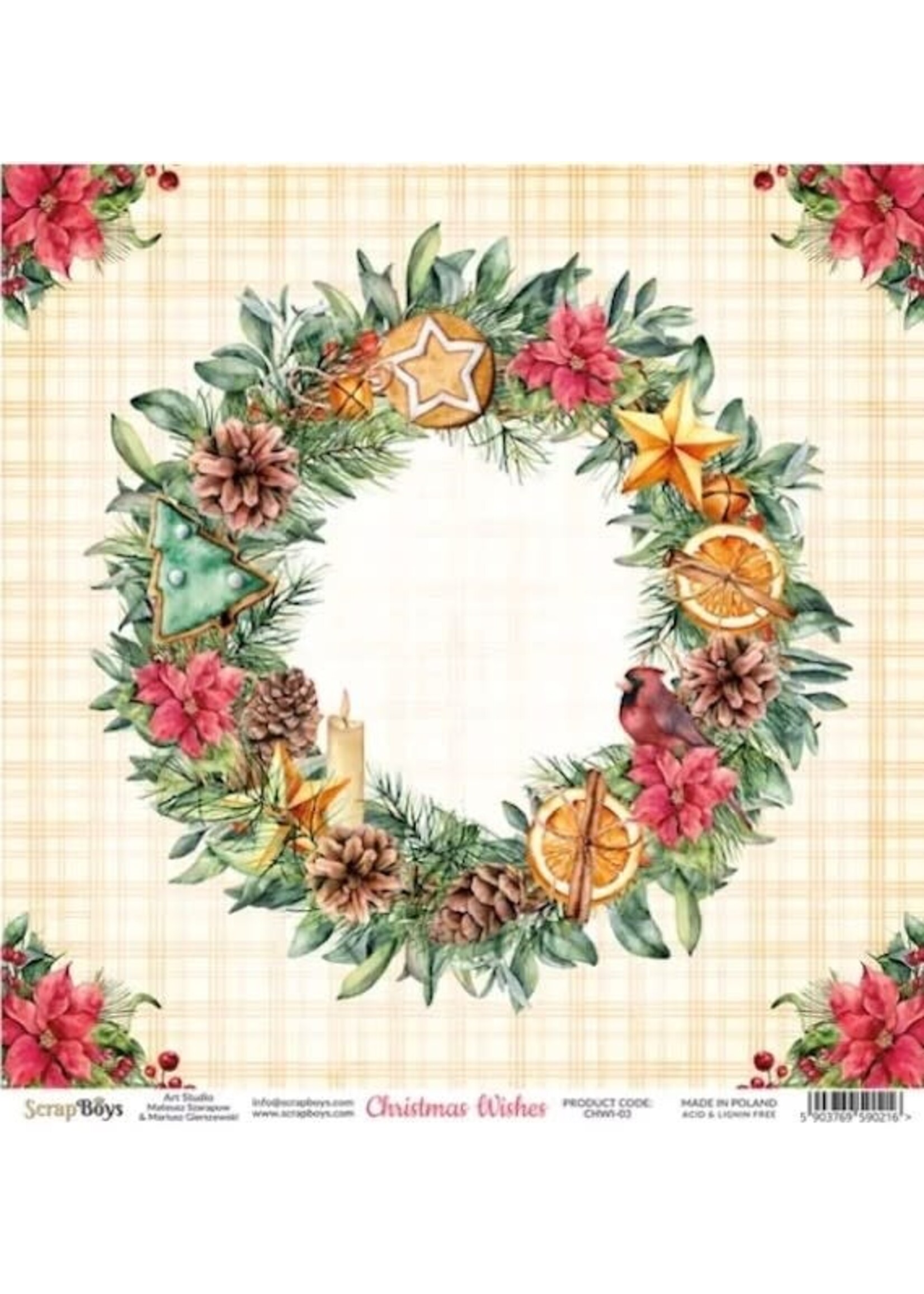 Scrap Boys Scrap Boys 12x12 Christmas Wishes, 03 Happy Christmas