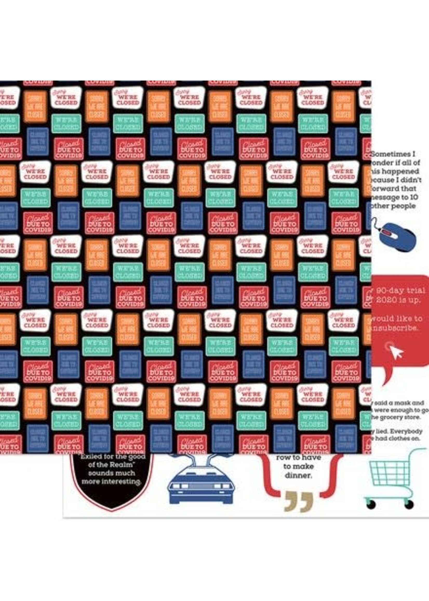 PhotoPlay Photo Play 12x12 Patterned Paper, Sorry Were Closed
