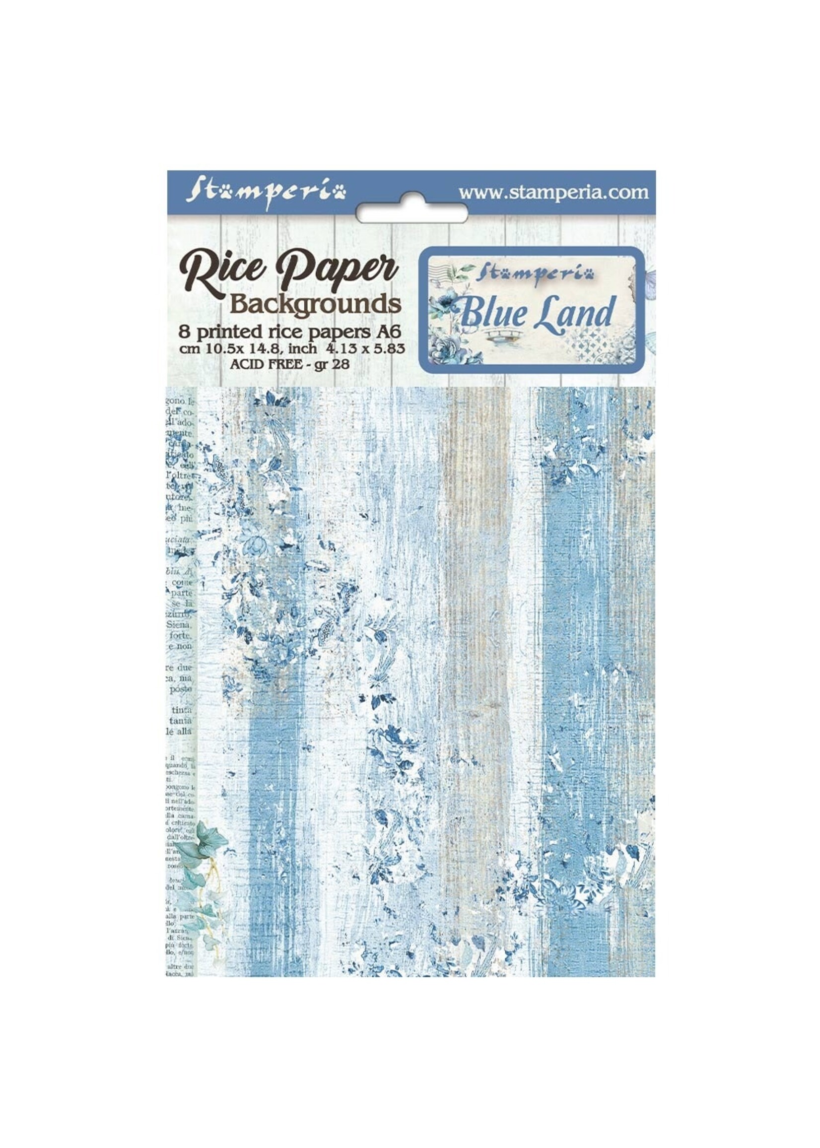 Rice Paper A6, Blue Land
