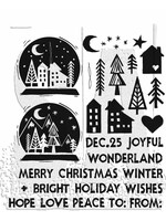 Stampers Anonymous Tim Holtz Cling Stamp, CMS472 Festive Print