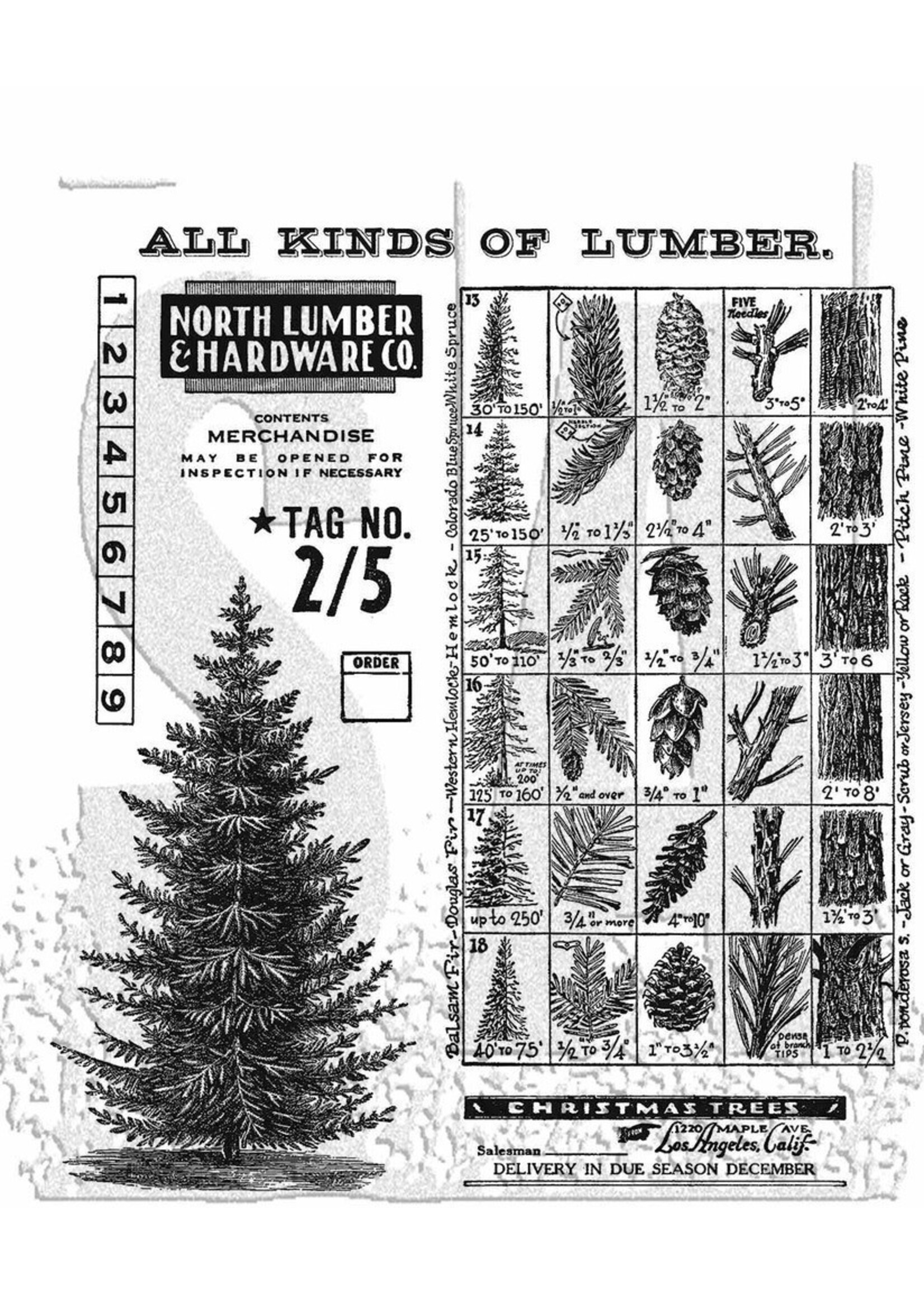 Stampers Anonymous Tim Holtz Cling Stamp, CMS476 Winter Woodlands