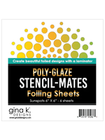 Gina K Foiling Sheets Poly-Glaze Stencil-Mates, Sunspots