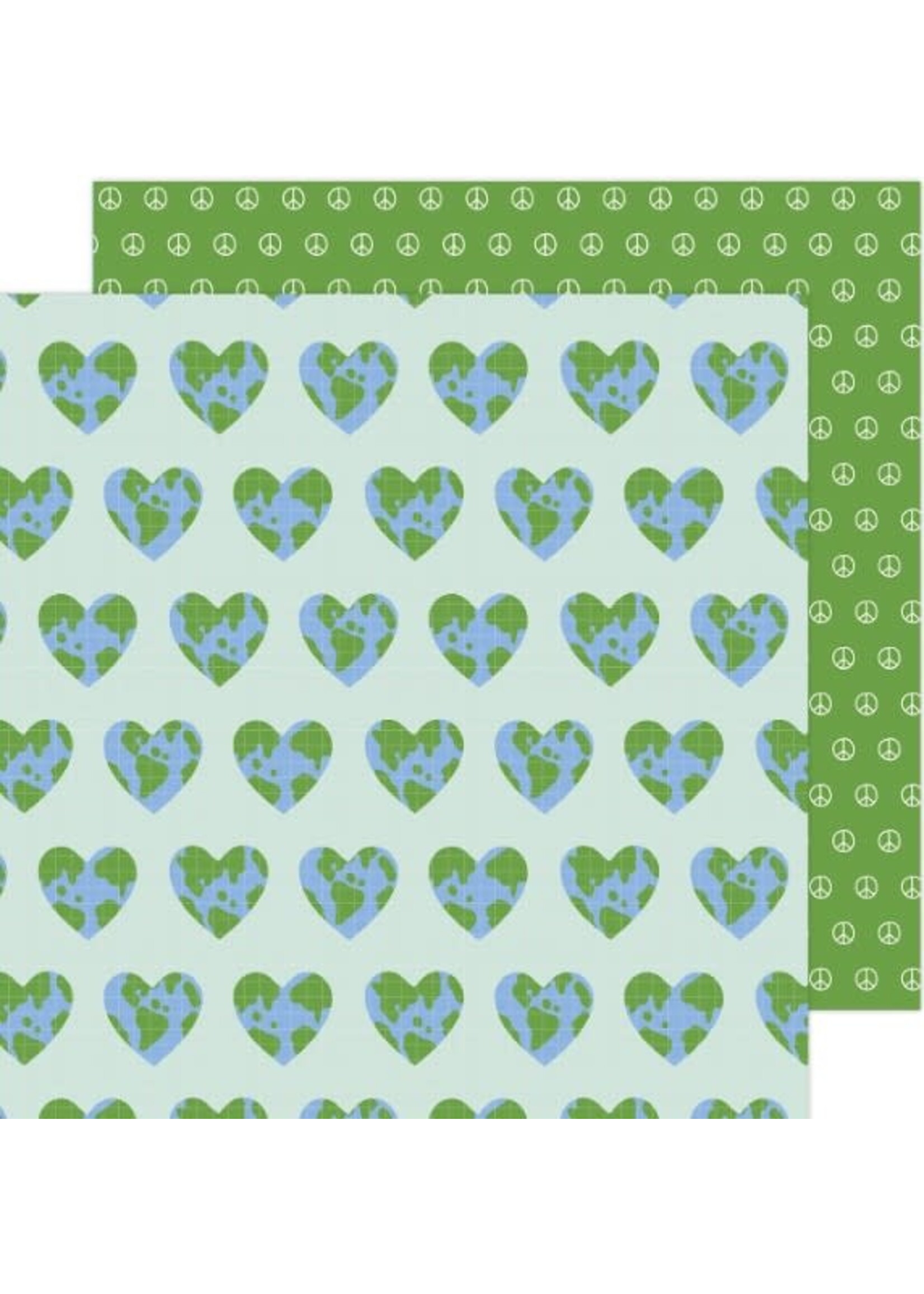 American Crafts AC Jen Hadfield 12x12 Reaching Out, One World