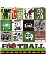 Reminisce 12X12 Sticker Sheet, Custom - Let's Play Football