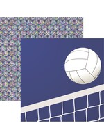 Reminisce 12X12 Patterned Paper, Let's Play Volleyball - Volleyball 3