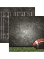 Reminisce 12X12 Patterned Paper, Let's Play Football - Let's Play