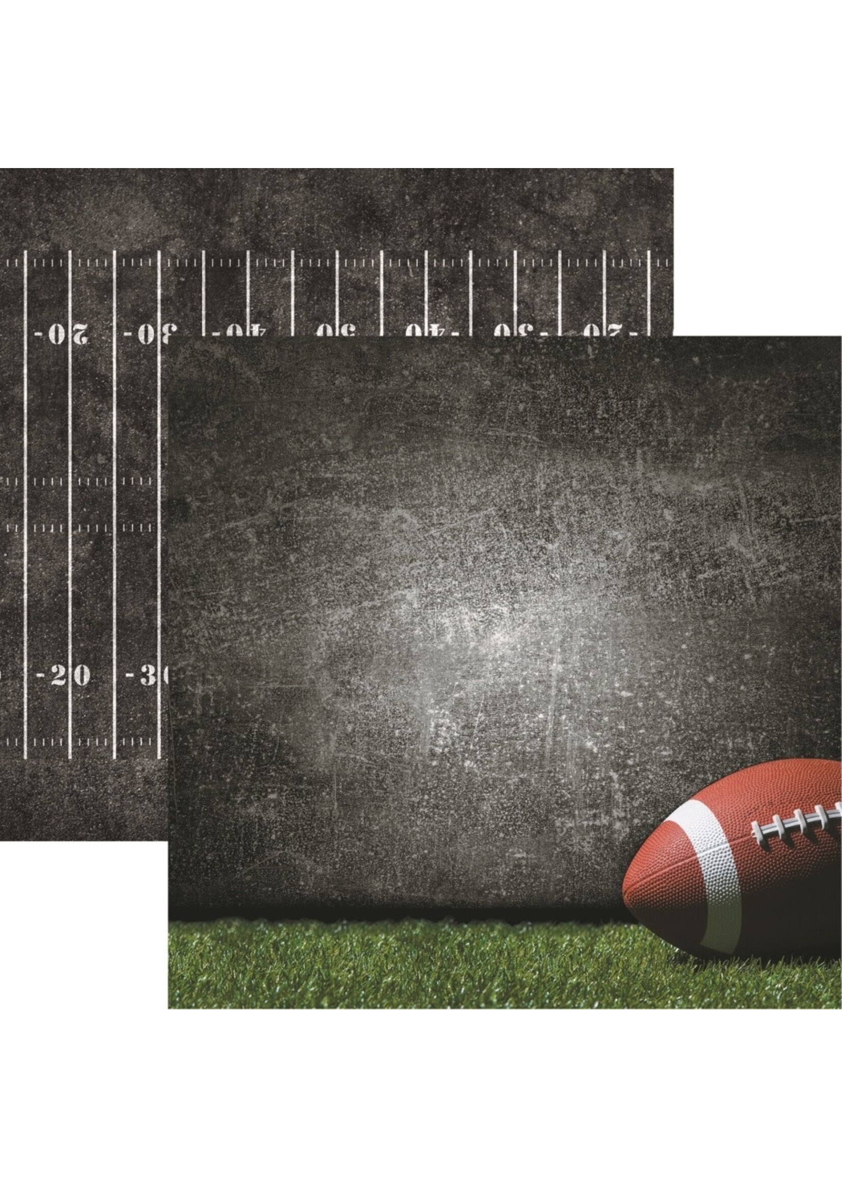 Reminisce Reminisce 12X12 Patterned Paper, Let's Play Football - Let's Play