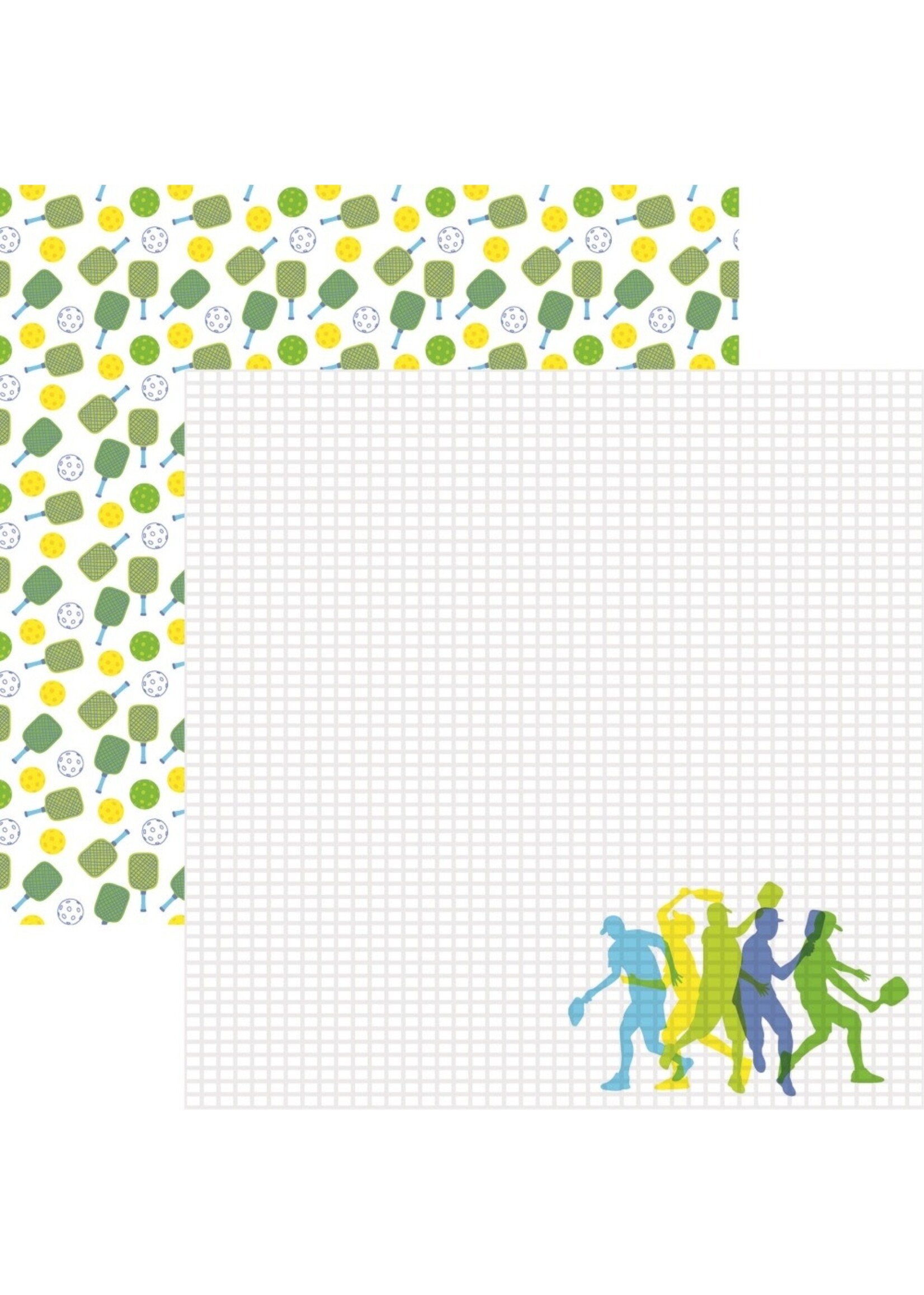 Reminisce 12X12 Patterned Paper, Let's Play Pickleball - Pickleball Dance