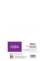 Crafter's Companion 6X6 Card & Envelope Blanks, White (100pc)