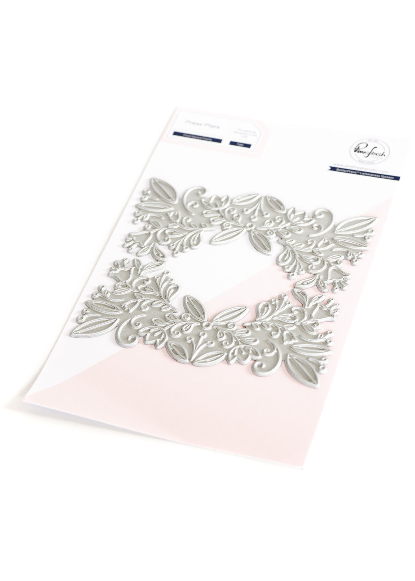Pink Fresh Studio Pink Fresh Press Plate, Floral Square Frame