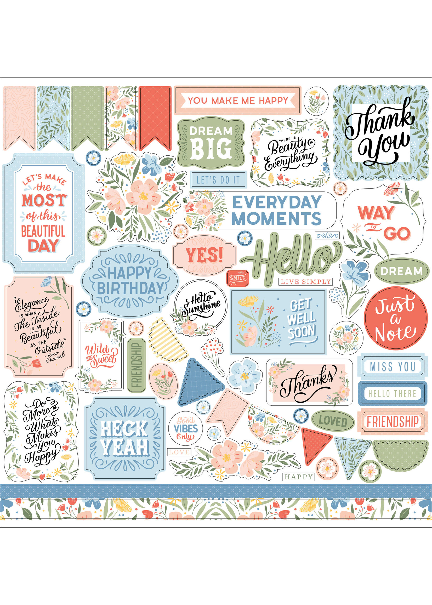 Echo Park Echo Park 12x12 Element Sticker, Salutations No 1