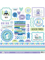 Doodlebug 12x12 Cardstock Stickers, Snow Much Fun