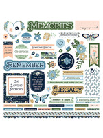 PhotoPlay 12X12 Element Sticker Sheet, In Loving Memory