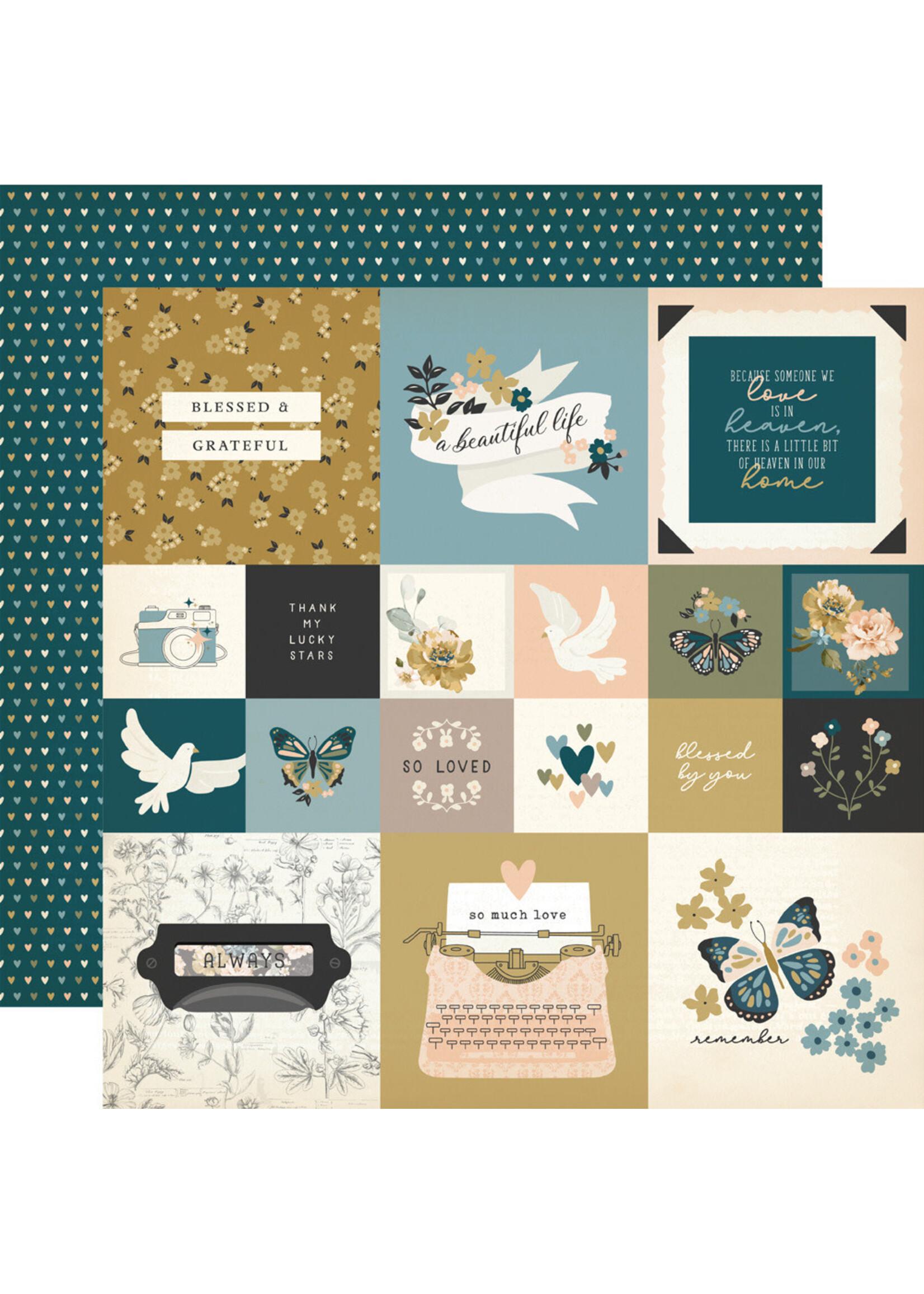 Simple Stories 12x12 Remember, 2x2 / 4x4 Elements