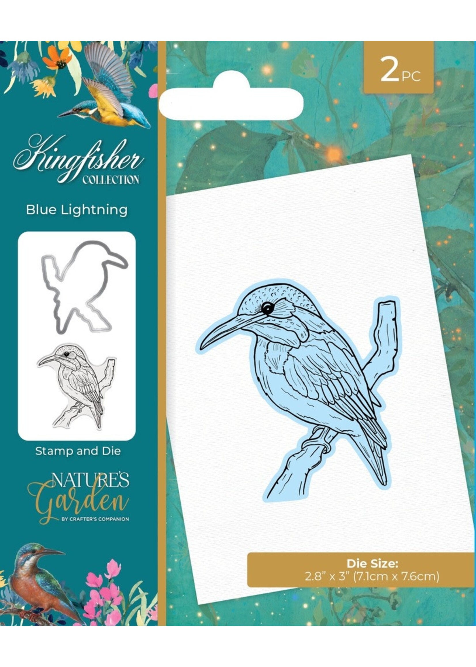 Crafter's Companion Stamp & Die, Kingfisher Blue Lighting