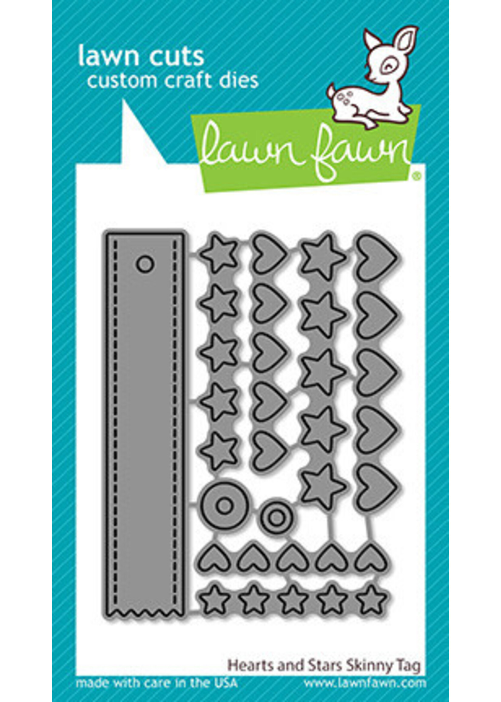 Lawn Fawn Lawn Fawn Die, Hearts and Stars Skinny Tag