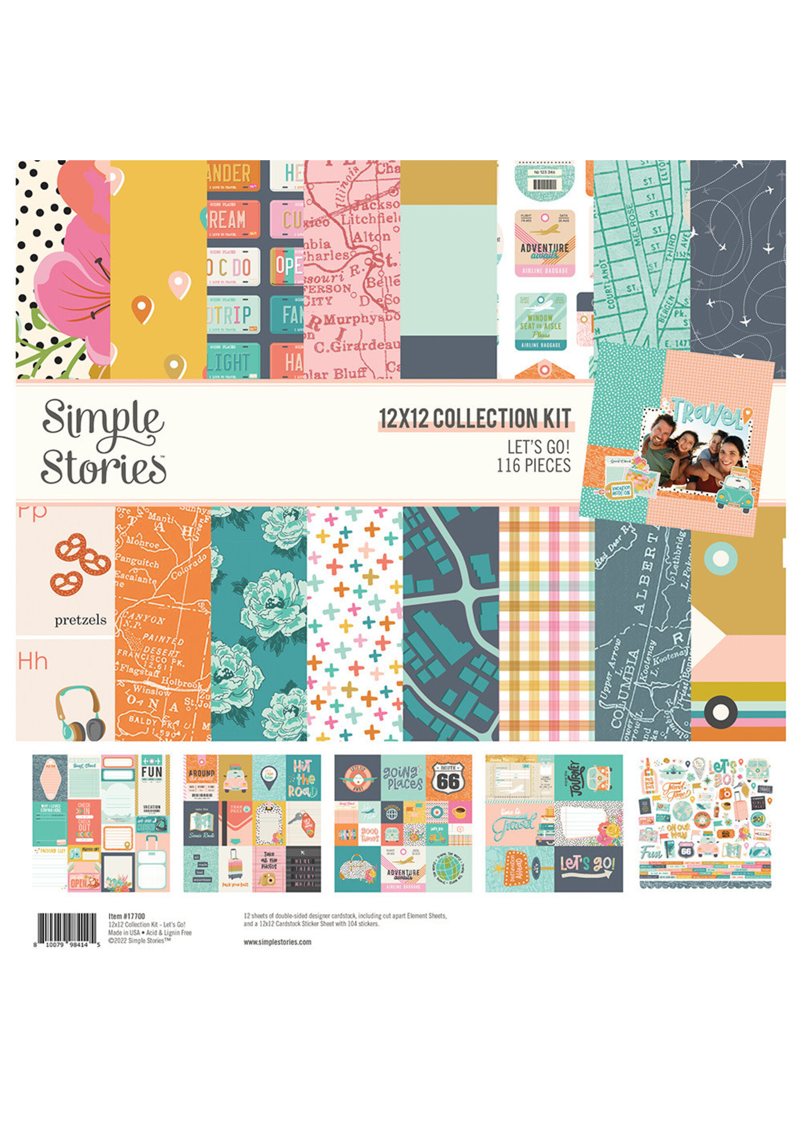 Simple Stories 12x12 Collection Pack, Let's Go!