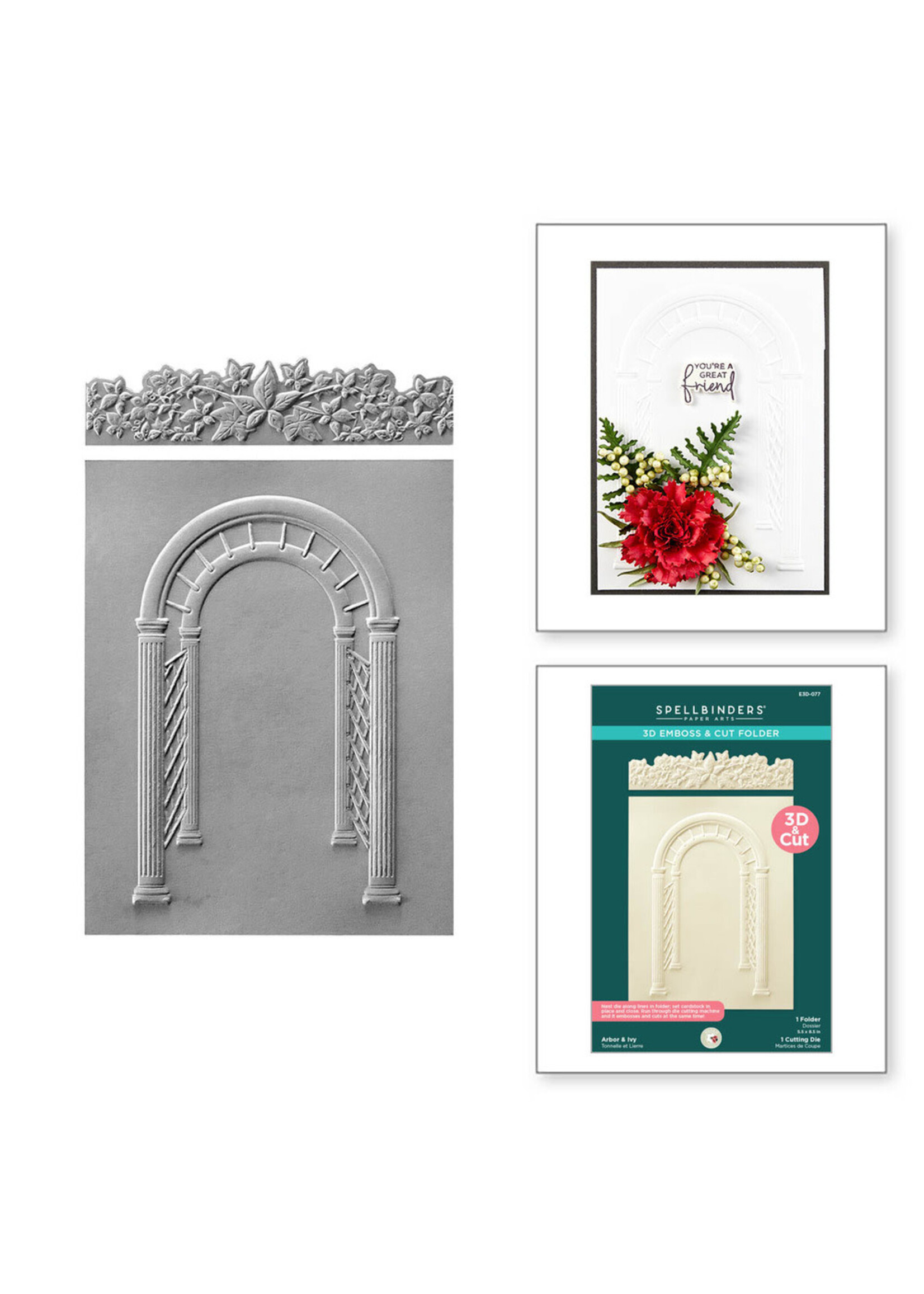 Spellbinders Spellbinders 3D Emboss & Cut Folder, Arbor & Ivy
