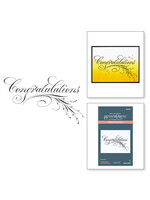 Spellbinders BetterPress Plate, Copperplate Congratulations