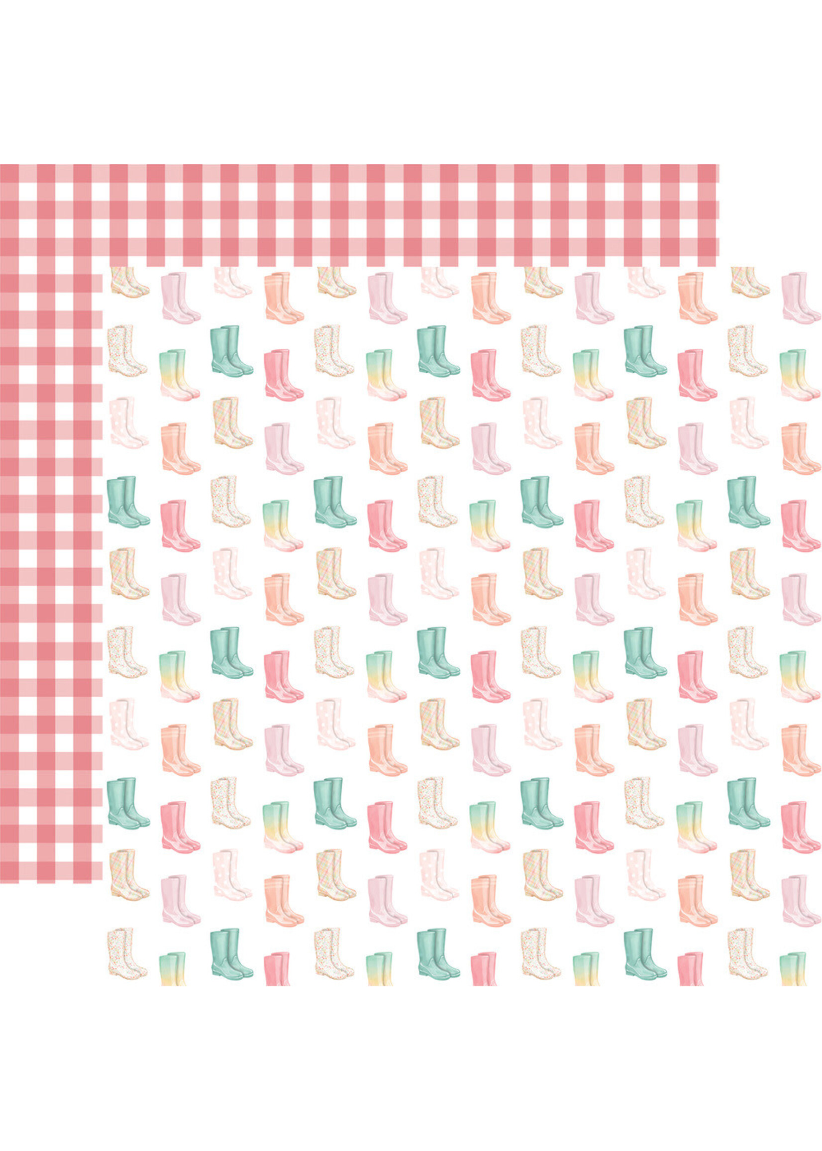 Carta Bella Carta Bella 12x12 Here Comes Spring, Garden Boots