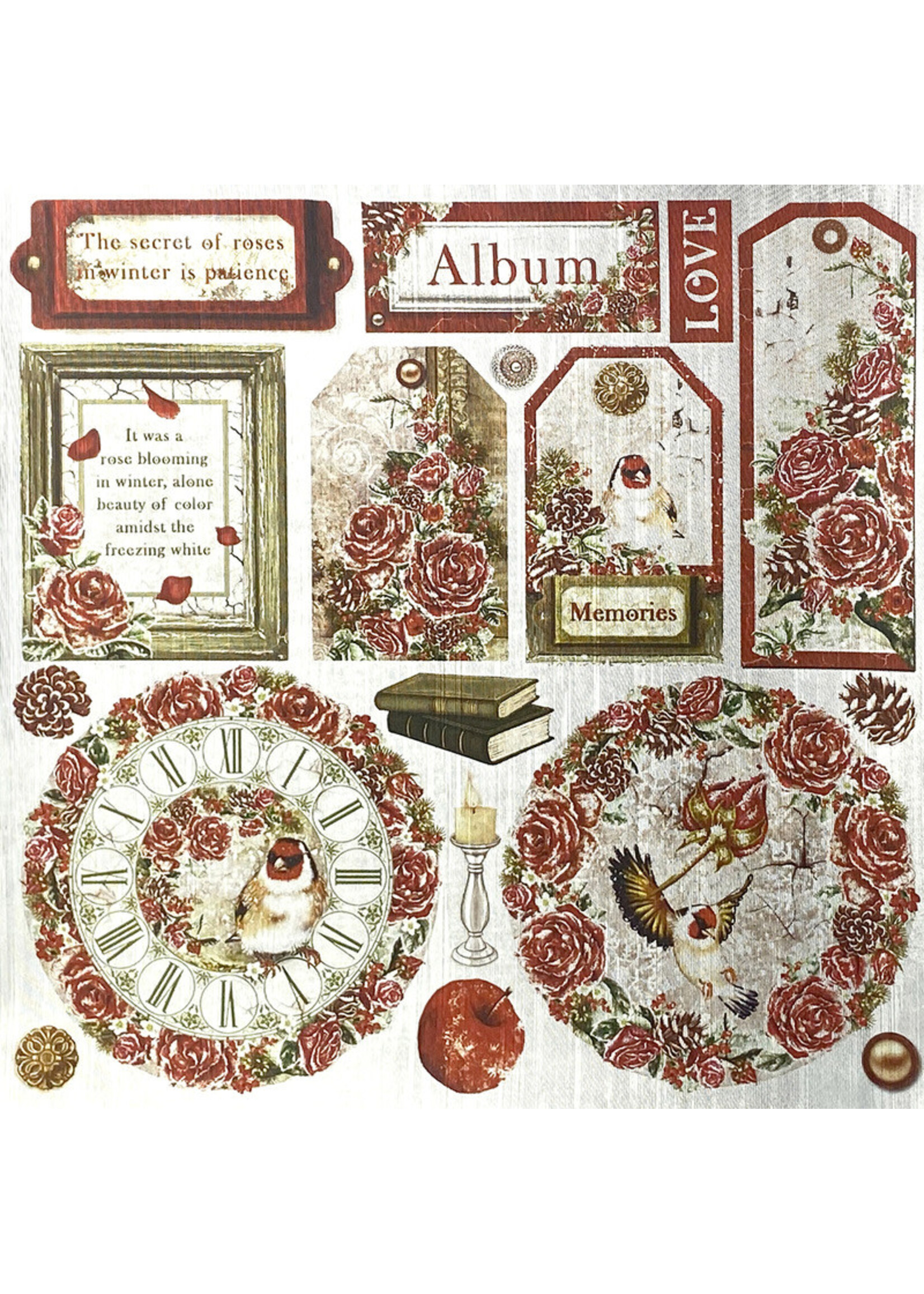 Ciao Bella Ciao Bella 6x6 Silver Sheets, Frozen Roses