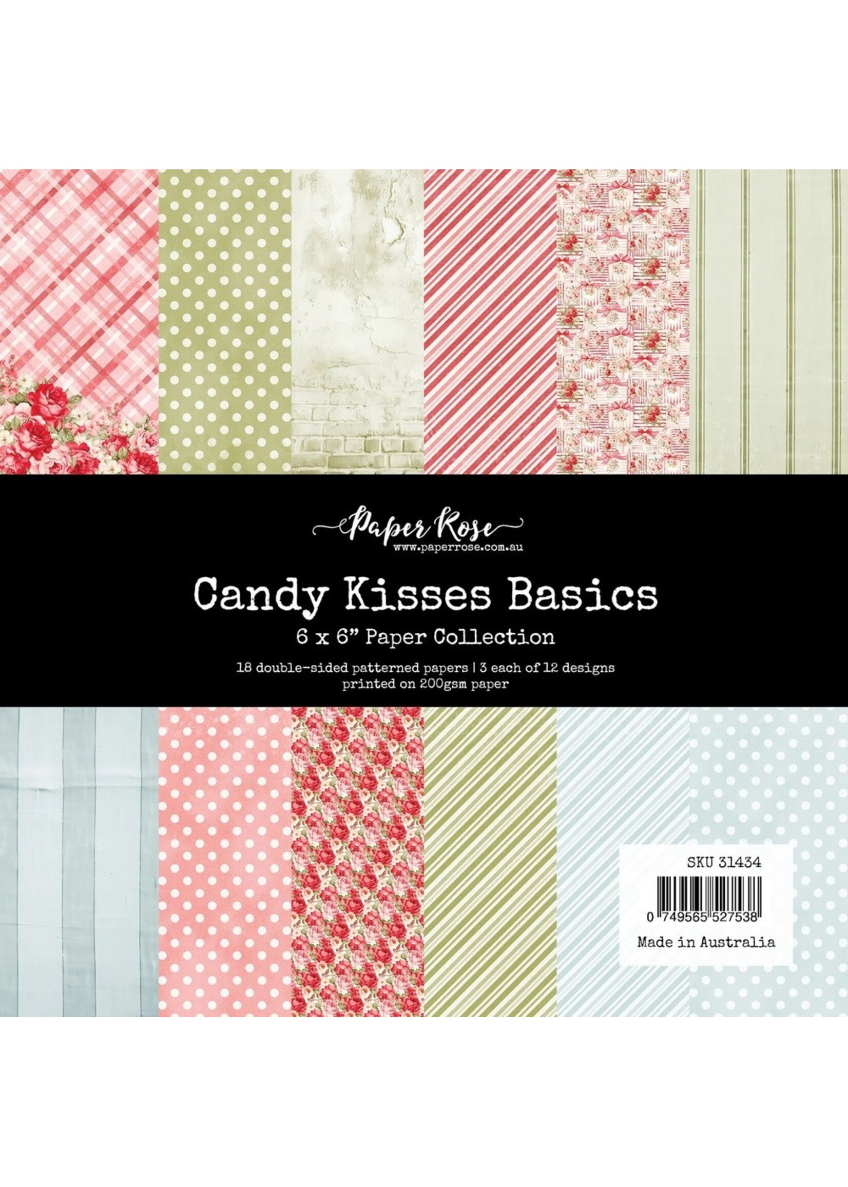 Paper Rose 6x6 Paper Collection, Candy Kisses Basics