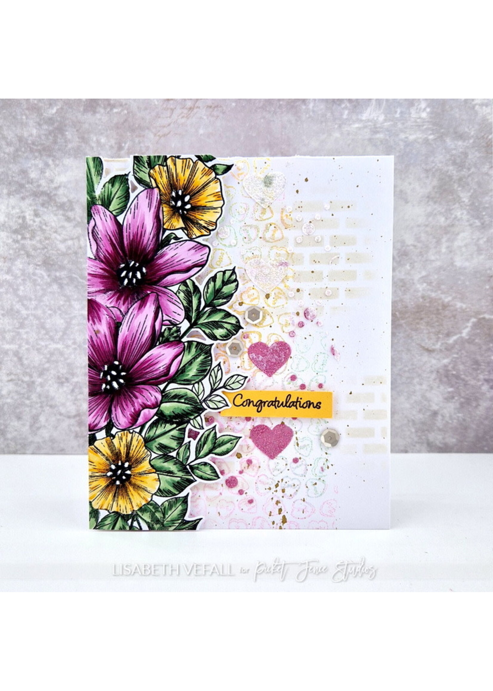 Picket Fence Studios Stamp, Sweet Candy Hearts