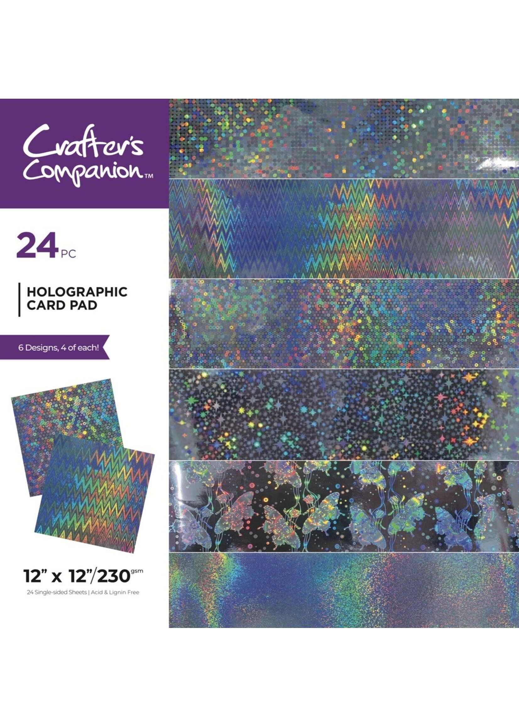 Crafter's Companion 12x12 Paper Pad, Holographic
