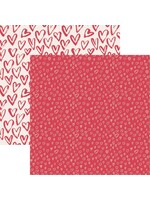 Reminisce 12x12 Patterned Paper, Be My Valentine - I Love You
