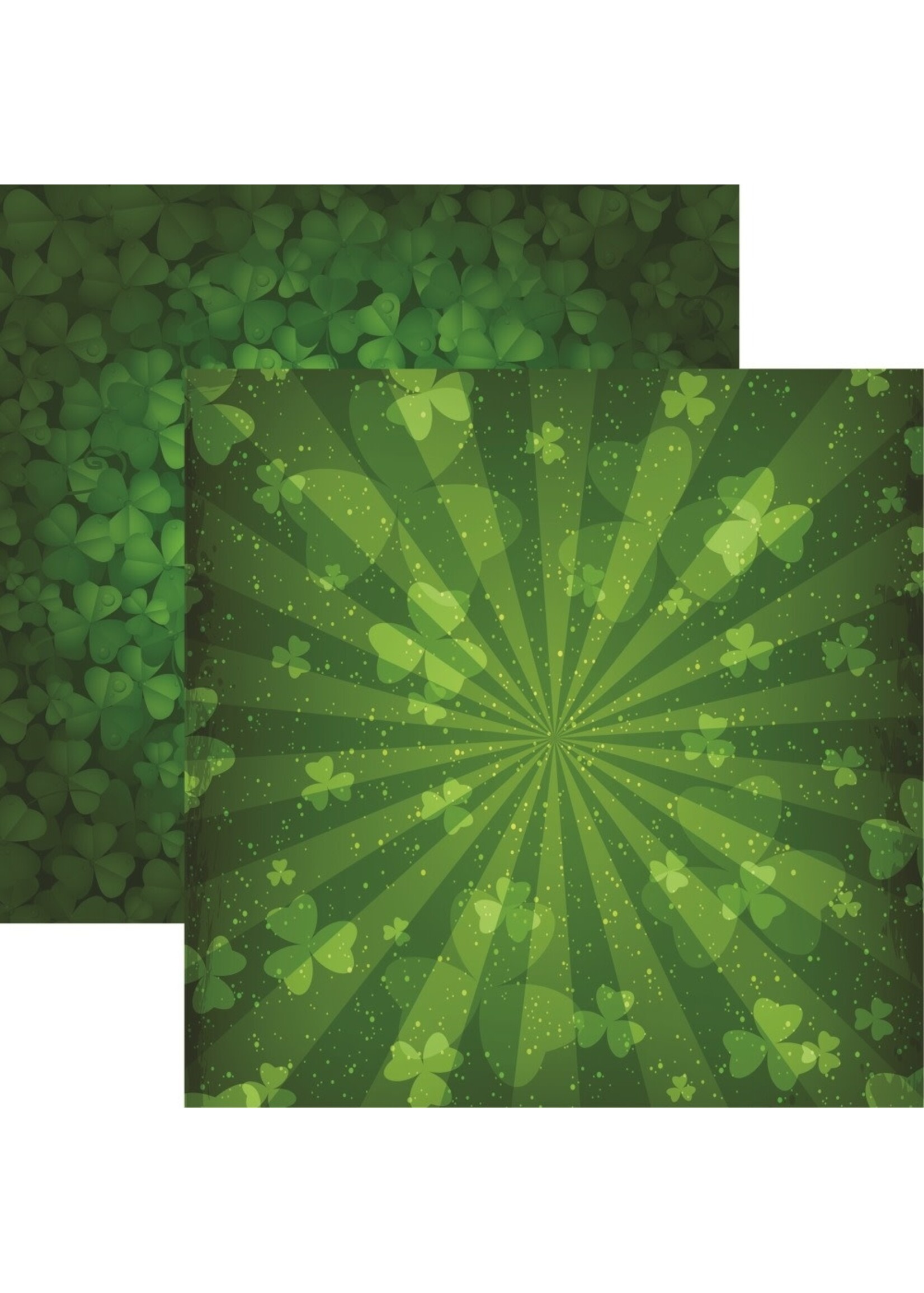 Reminisce 12x12 Patterned Paper, Irish Kiss - Shamrock Explosion