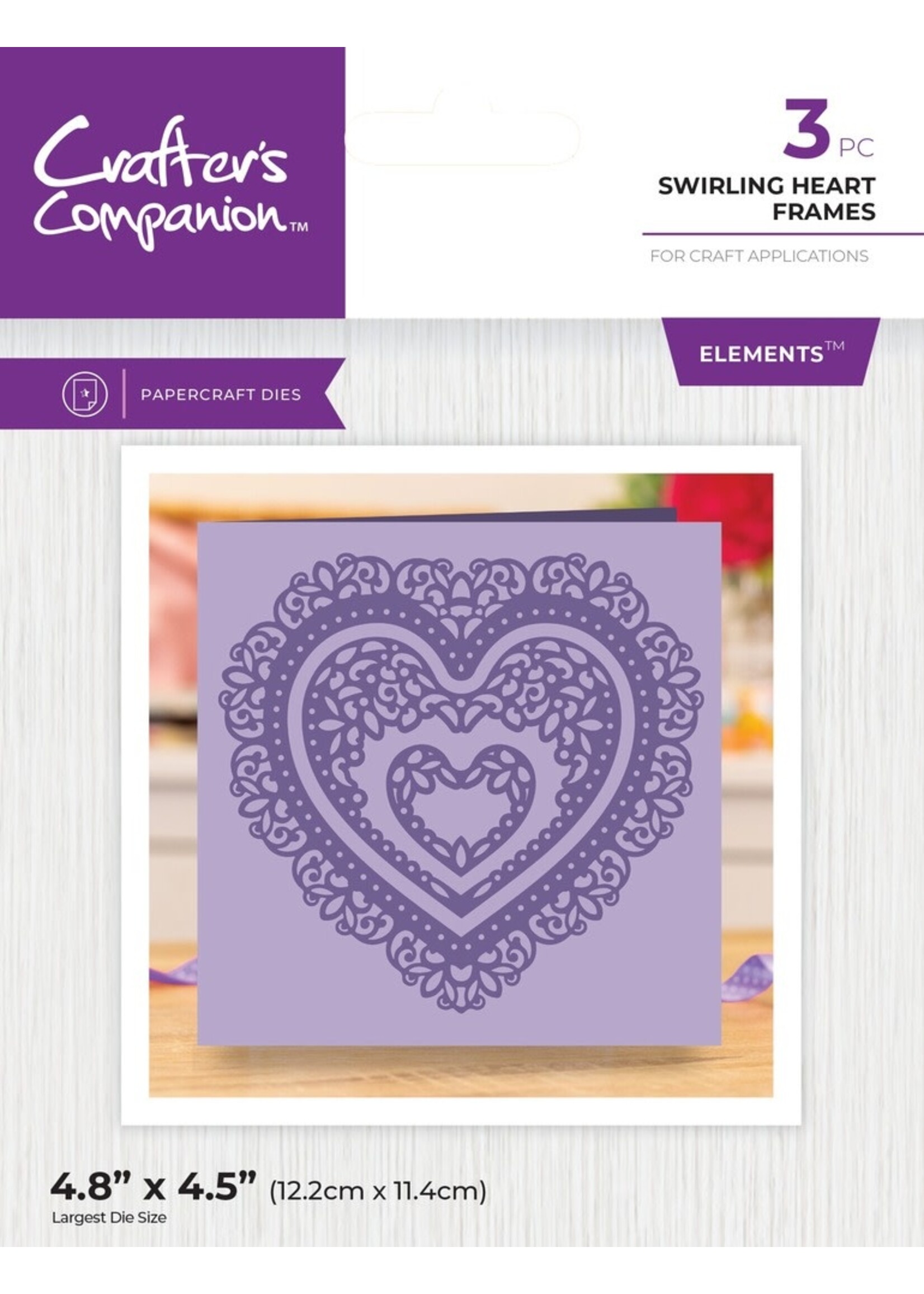 Crafter's Companion Crafter's Companion Die, Swirling Heart Frames
