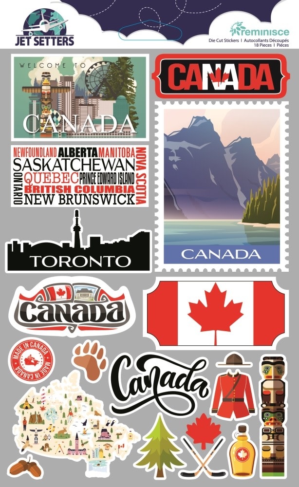 3D Stickers, Jet Setters - Canada - Memories and More