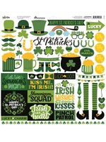 Reminisce Reminisce12x12 Sticker Sheet, Irish Kiss