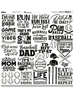 Reminisce 12x12 Sticker Sheet, Let's Play Baseball