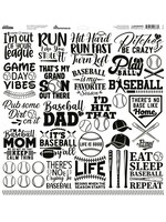 Reminisce Reminisce 12x12 Sticker Sheet, Let's Play Baseball
