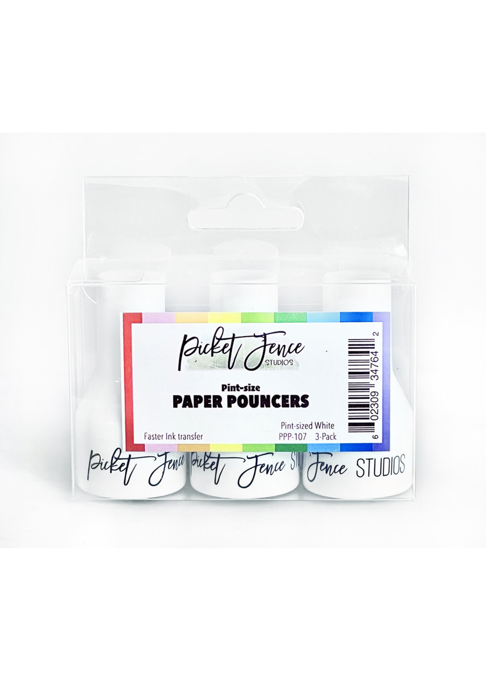Picket Fence Studios Picket Fence Pint-Sized Paper Pouncers, White (3)