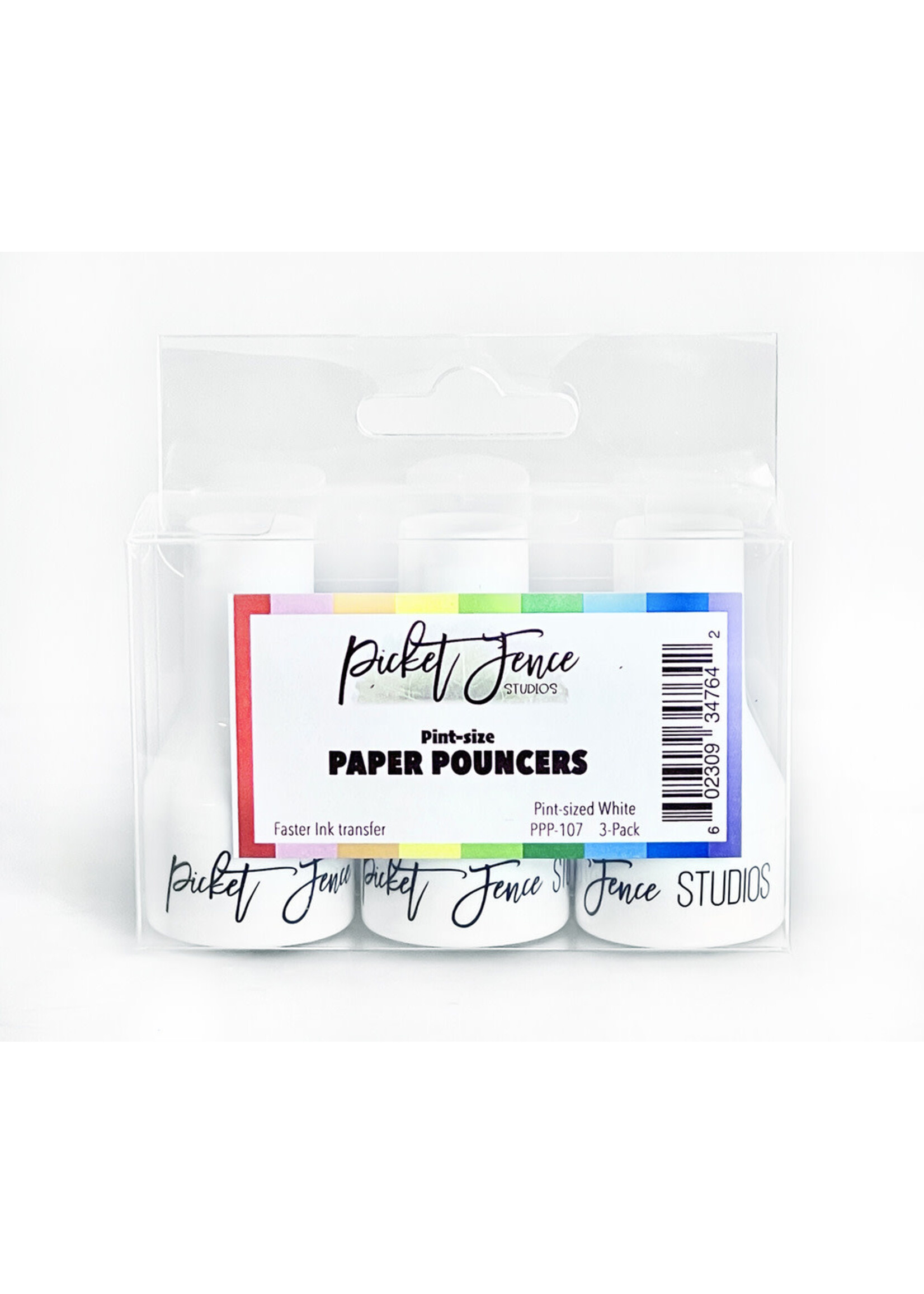 Picket Fence Studios Pint-Sized Paper Pouncers, White (3)