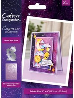 Crafter's Companion 3D Embossing Folder & Die, Cosmic - Moon and Stars